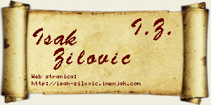 Isak Žilović vizit kartica